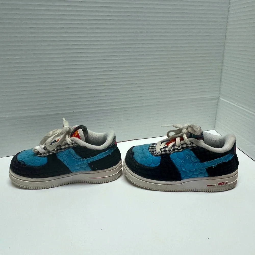 Nike Force 1 LV8 CD4 Toddler Sneakers – Size‎ 8C – Black/White/University Blue